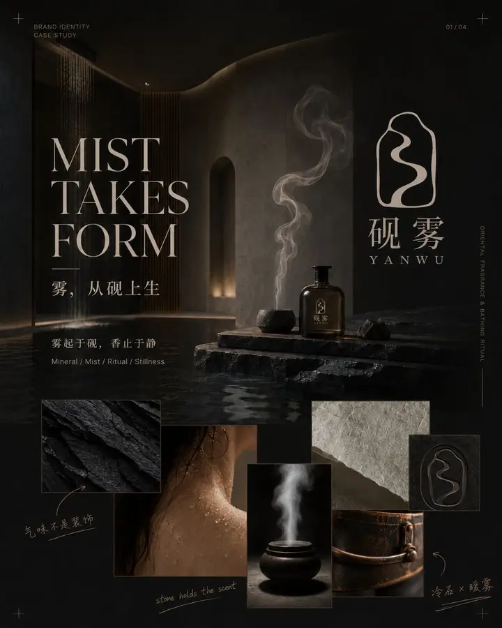 Dark Oriental Fragrance Brand Board