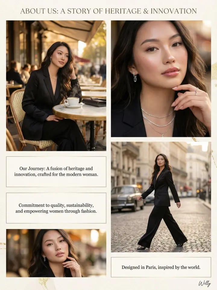 Luxury Brand About Page Storytelling Layout