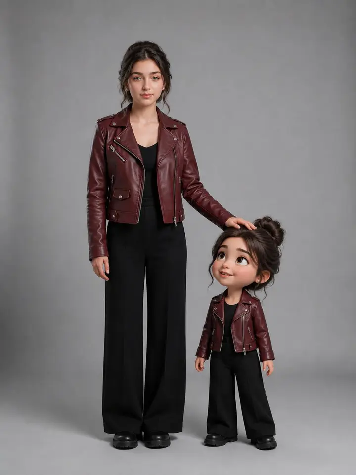 Woman With Matching Chibi Portrait